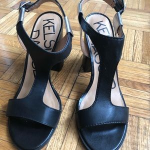 Kelsi Dagger T-Strap Leather Sandals